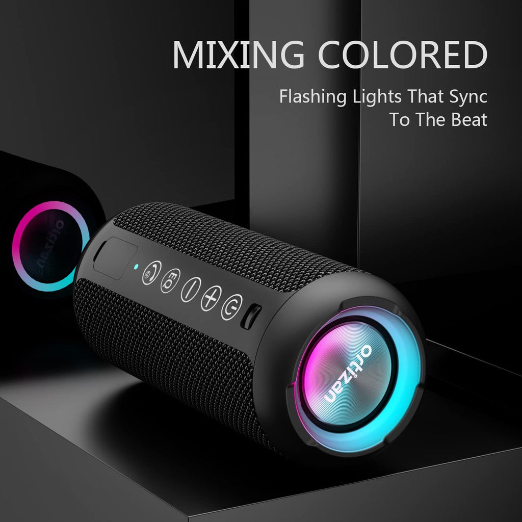 Portable Bluetooth Speaker (1Nd Gen), IPX7 Waterproof, Wireless, Big Sound and Deep Bass, TWS Pairing, 30Hrs of Playtime, for Home/Party/Outdoor/Beach, Birthday Gifts for Men Women - Black