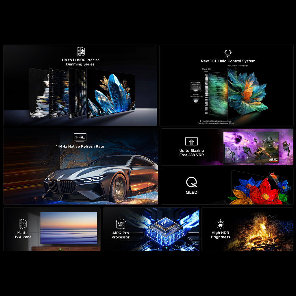 Experience the Ultimate 85" QLED 4K UHD Smart TV - TCL QM6K Series with Dolby Atmos, Game Accelerator, and Google TV for Unmatched Entertainment