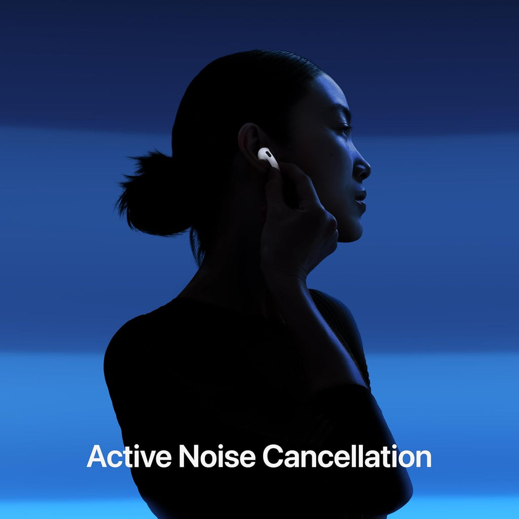 Airpods 4 Wireless Earbuds, Bluetooth Headphones, with Active Noise Cancellation, Adaptive, Transparency Mode, Personalized Spatial Audio, USB-C Charging Case, Wireless Charging, H2 Chip