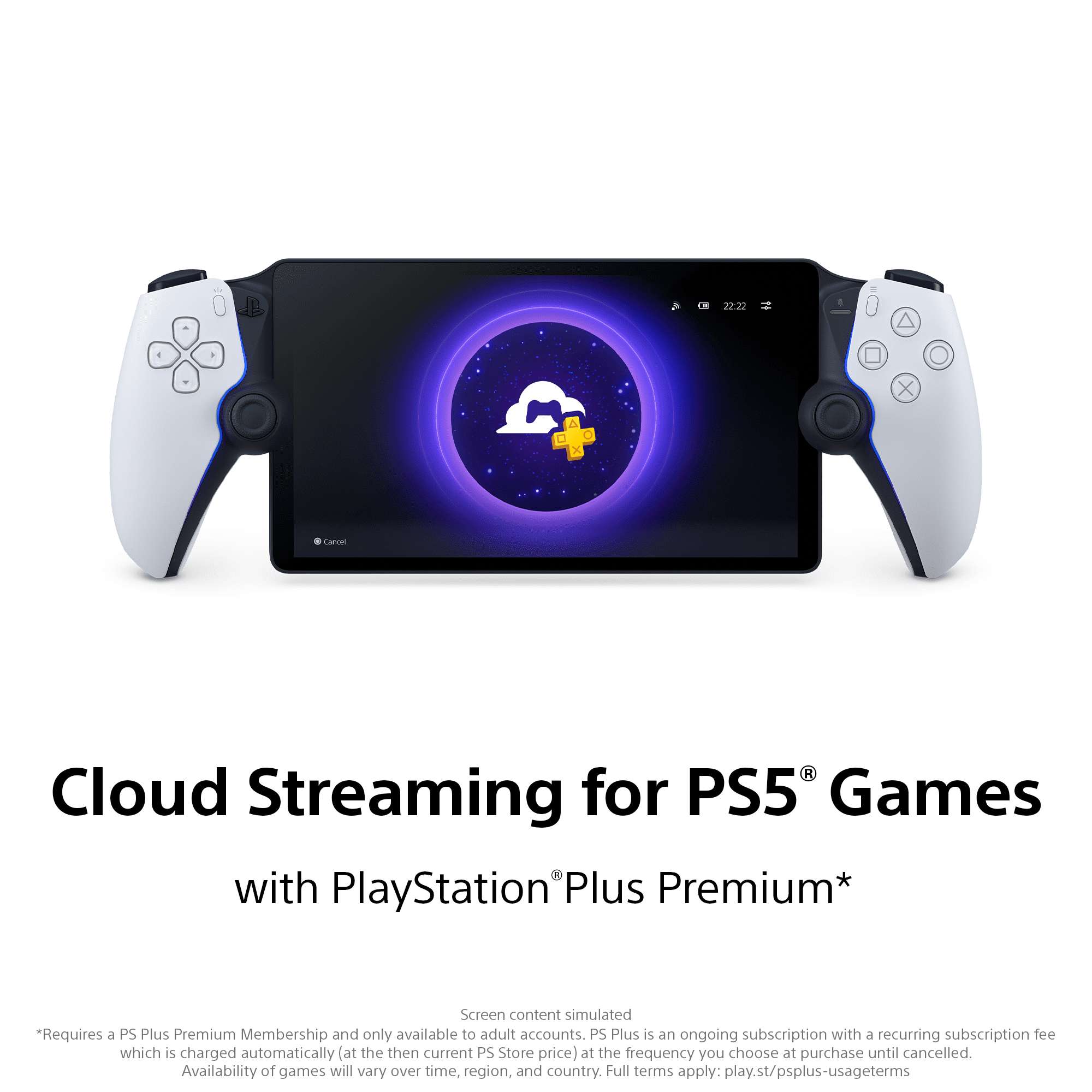 Elevate Your Gaming Experience with the Sony PlayStation Portal Remote Player for PS5 - Sleek White Design for Online Gaming and HD Streaming