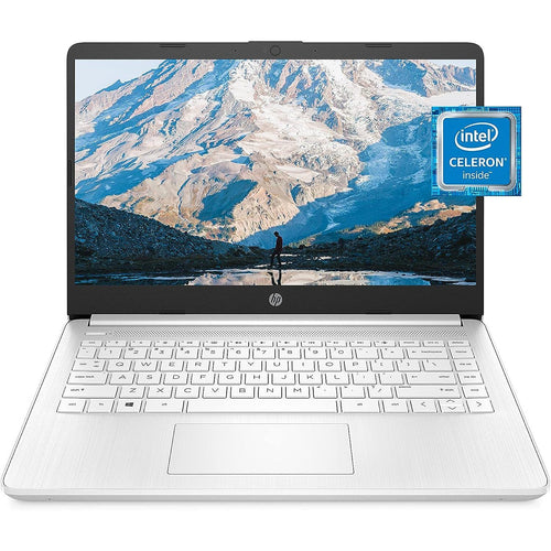 14 Laptop, Intel Celeron N4020, 4 GB RAM, 64 GB Storage, 14-Inch Micro-Edge HD Display, Windows 11 Home, Thin & Portable, 4K Graphics, One Year of Microsoft 365 (14-Dq0040Nr, Snowflake White)