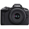 Canon EOS R50 Mirrorless Camera Rf-S18-45Mm F4.5-6.3 Is STM Lens Kit, 24.2 Megapixel CMOS (APS-C) Sensor, 4K Video, Vlogging, Content Creation, Photography, Digital Camera, Black