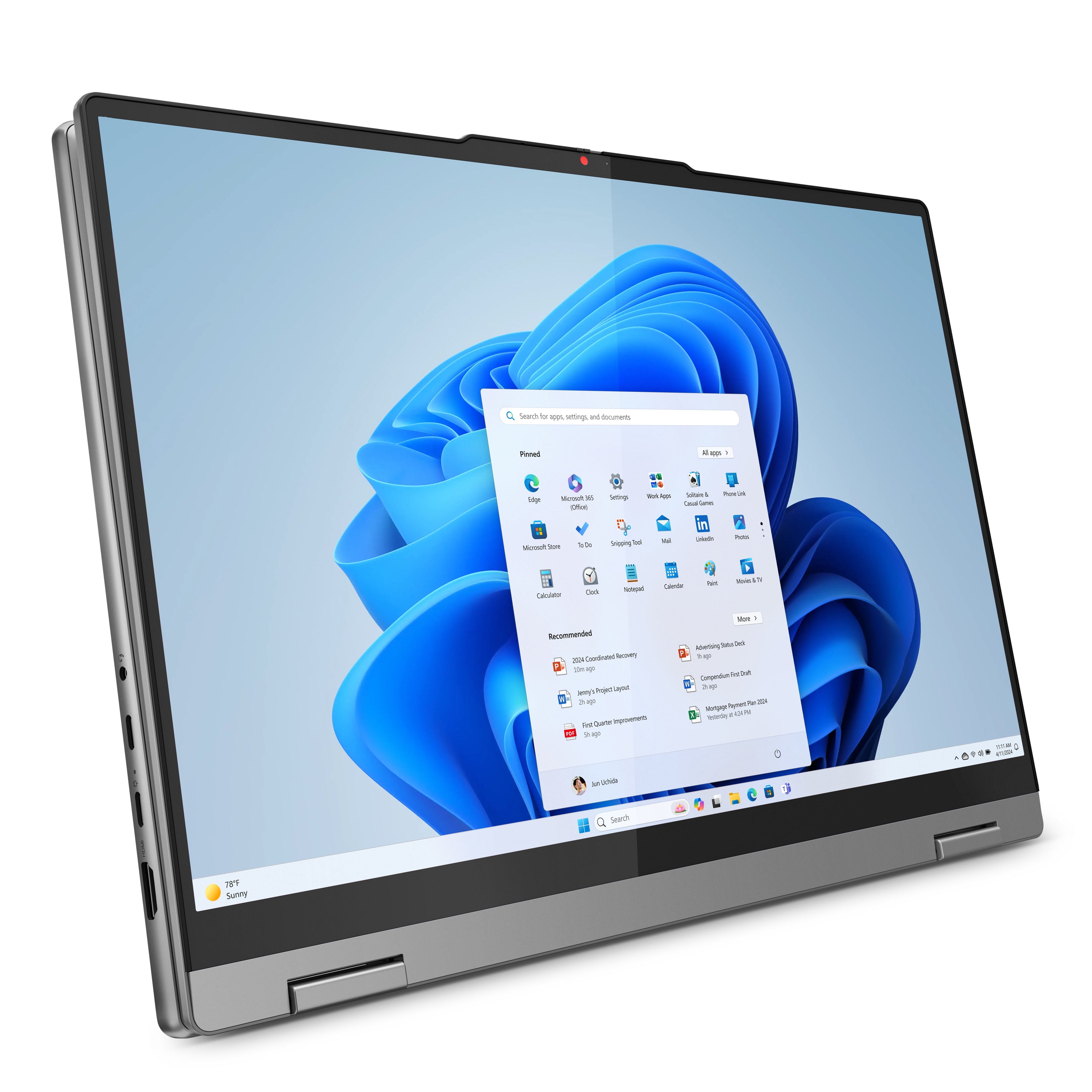Ideapad 5 16" Touchscreen 2-In-1 Laptop, Ryzen 7, 16GB, 1TB SSD, 83DS0056US