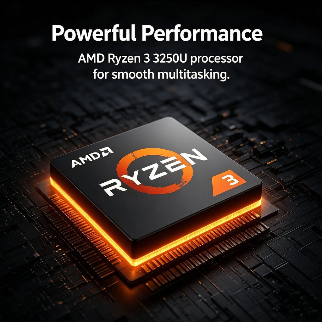 15.6" FHD IPS Laptop • AMD Ryzen 3 3250U • 8GB RAM • 256GB Pcie SSD • SD Card Reader • 9H Battery • Copilot AI • Windows 11