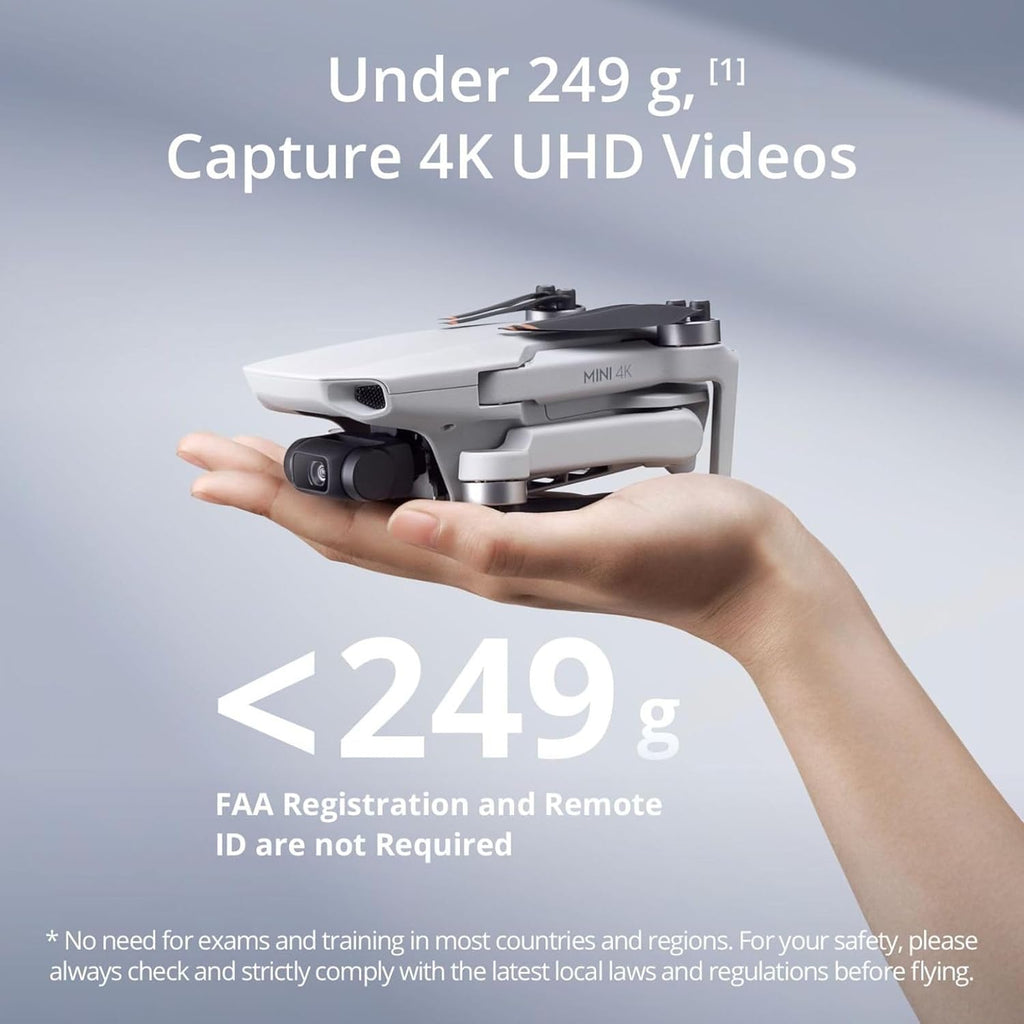 Mini 4K Fly More Combo, Drone with 4K UHD Camera for Adults, under 249 G, 3-Axis Gimbal Stabilization, 10Km Video Transmission, Auto Return, 3 Batteries for 93-Min Max Flight Time, Quickshots