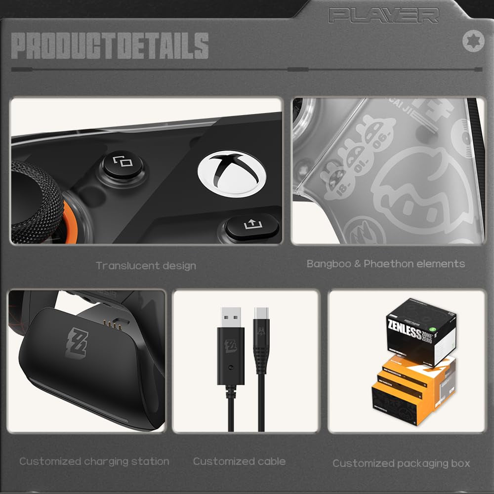 G7 Pro Wireless Gaming Controller - Officially Licensed for Xbox Series X|S, Xbox One, Windows PC & Android, TMR Joysticks, 1000Hz Polling Rate, Charging Dock- Zenless Zone Zero Edition