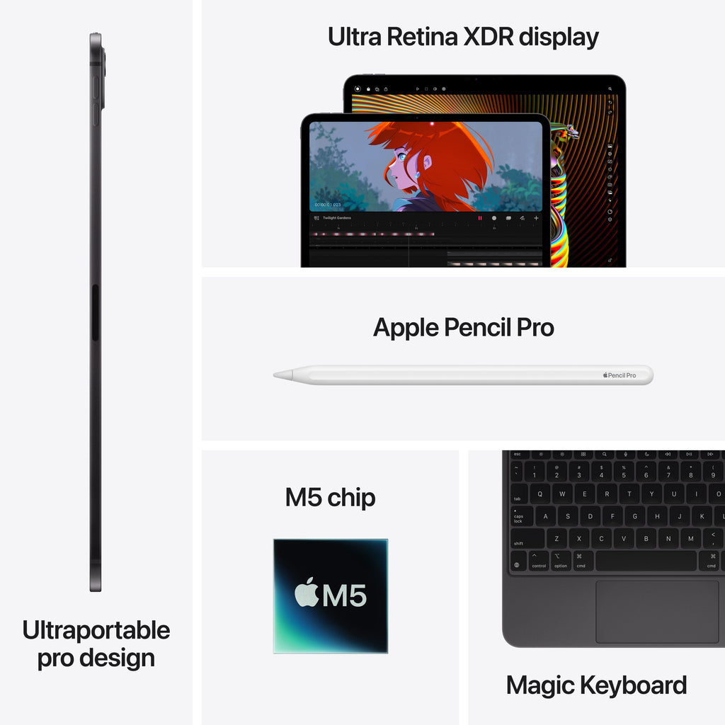 13-In Ipad Pro (M5) Wi-Fi 256GB Standard Glass - Space Black - MDYJ4LL/A - (Oct 2025)
