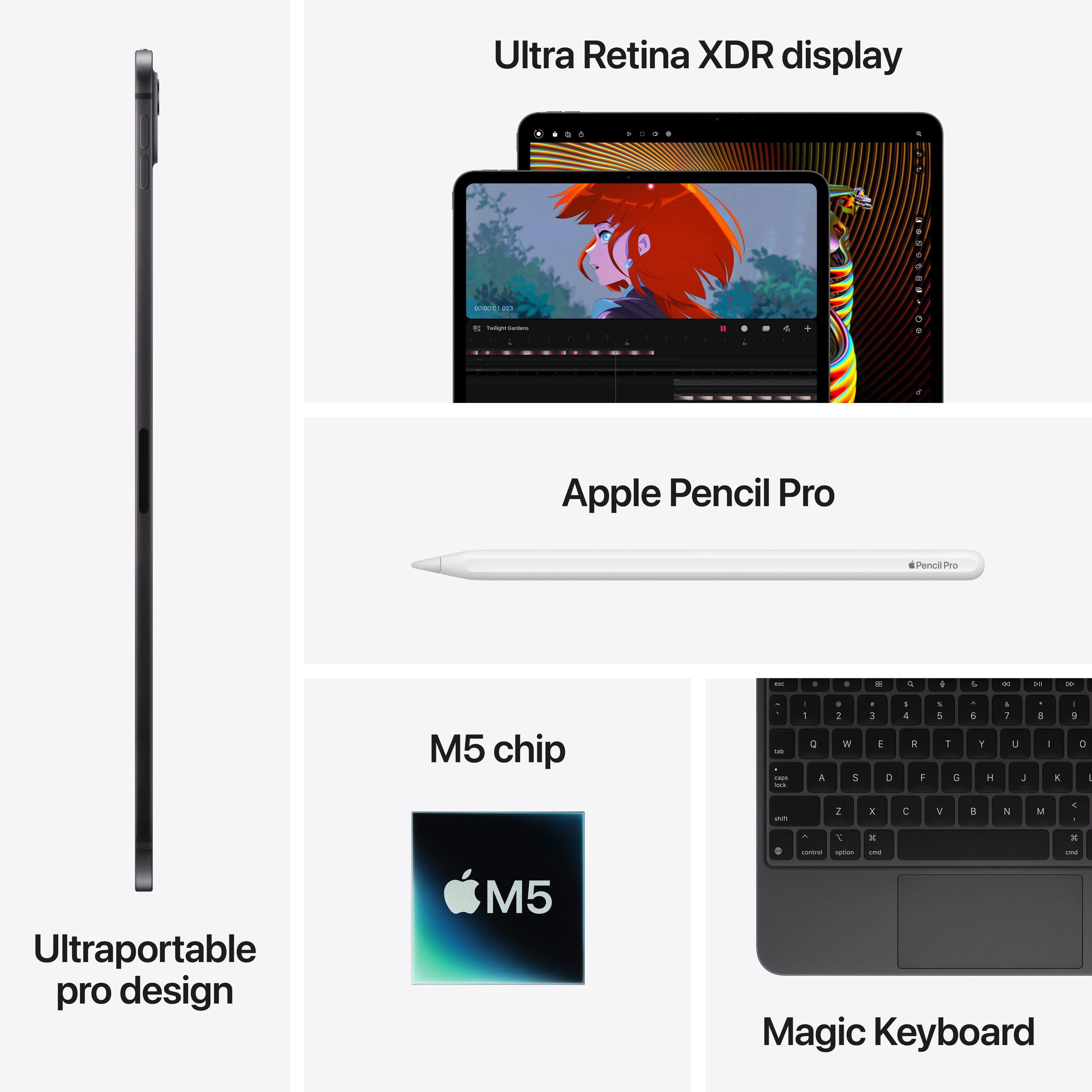 13-In Ipad Pro (M5) Wi-Fi 256GB Standard Glass - Space Black - MDYJ4LL/A - (Oct 2025)