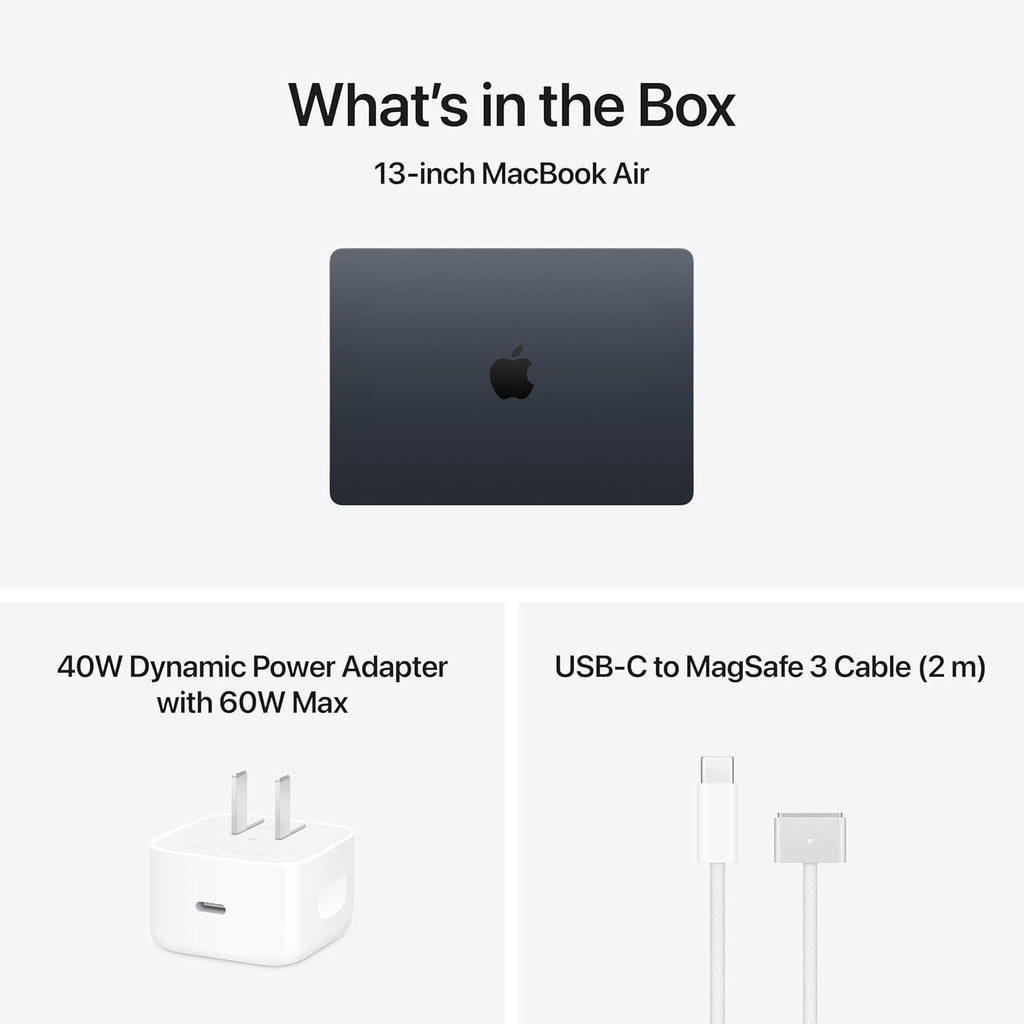 2026 Macbook Air 13-Inch Laptop with M5 Chip: Built for AI, 13.6-Inch Liquid Retina Display, 16GB Unified Memory, 512GB SSD, 12MP Center Stage Camera, Touch ID, Wi-Fi 7; Midnight