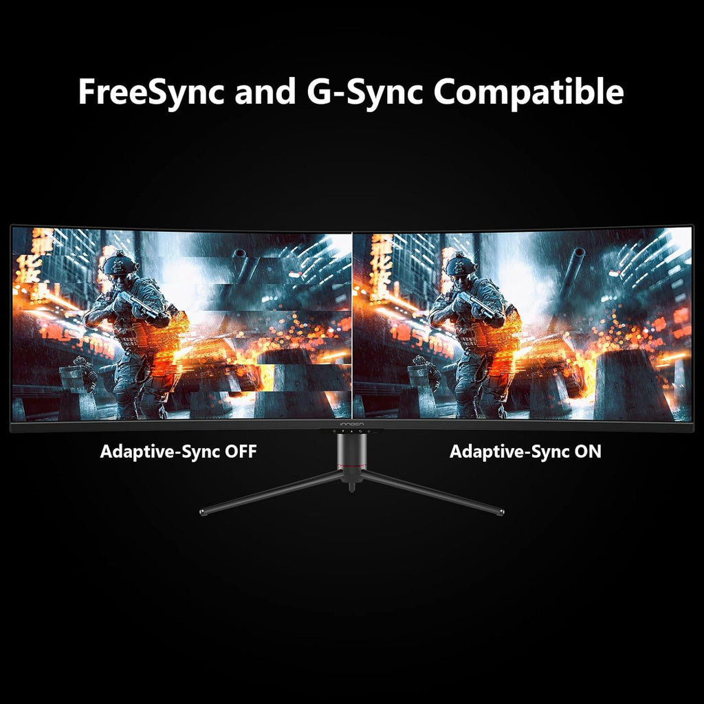 49" Curved Gaming Monitor 144Hz Ultrawide 32:9 WDFHD 3840 X 1080P, R1800, 99% Srgb, HDR400, USB Type C, Displayport, HDMI, Built-In Speakers, Height/Tilt Adjustable - 49C1G