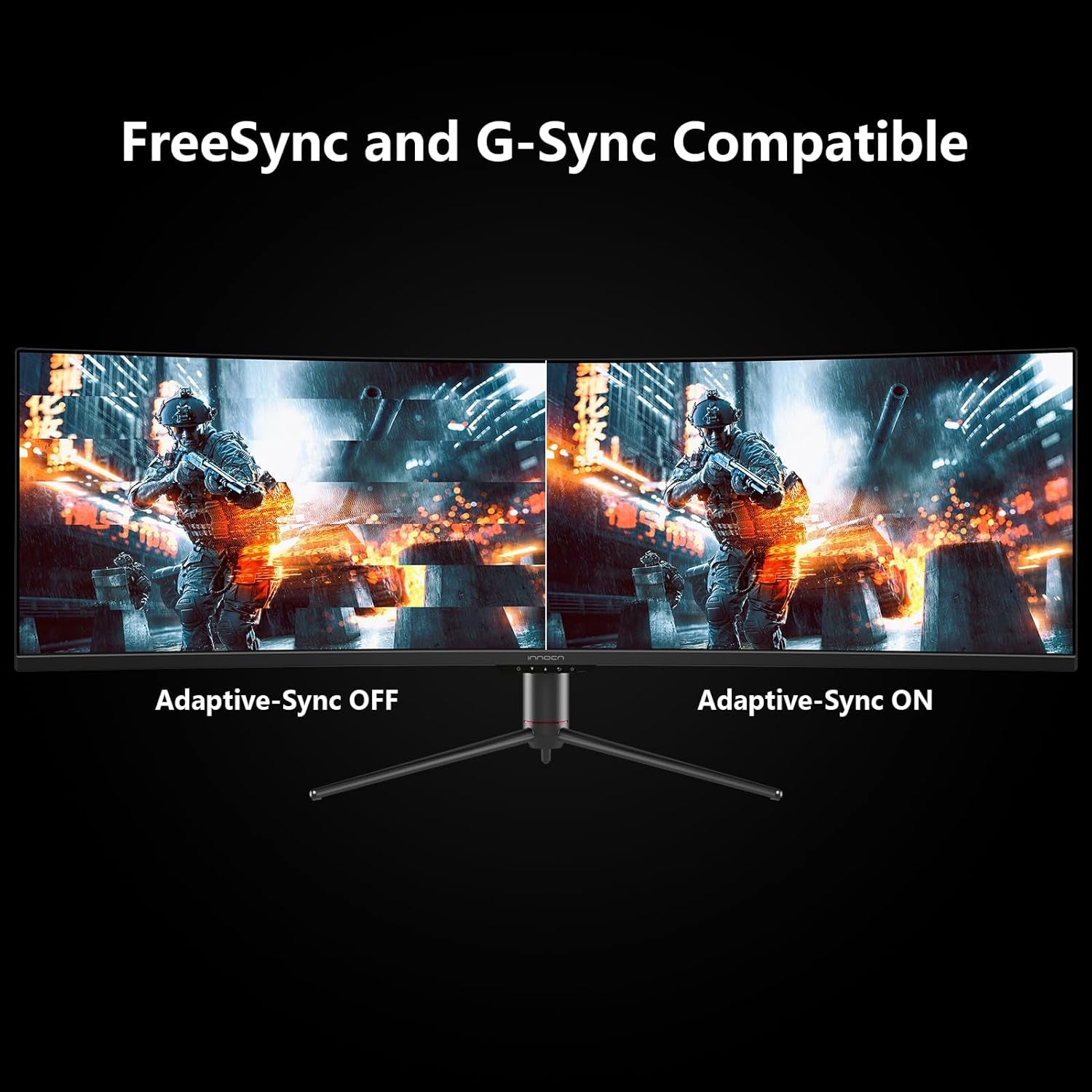 49" Curved Gaming Monitor 144Hz Ultrawide 32:9 WDFHD 3840 X 1080P, R1800, 99% Srgb, HDR400, USB Type C, Displayport, HDMI, Built-In Speakers, Height/Tilt Adjustable - 49C1G