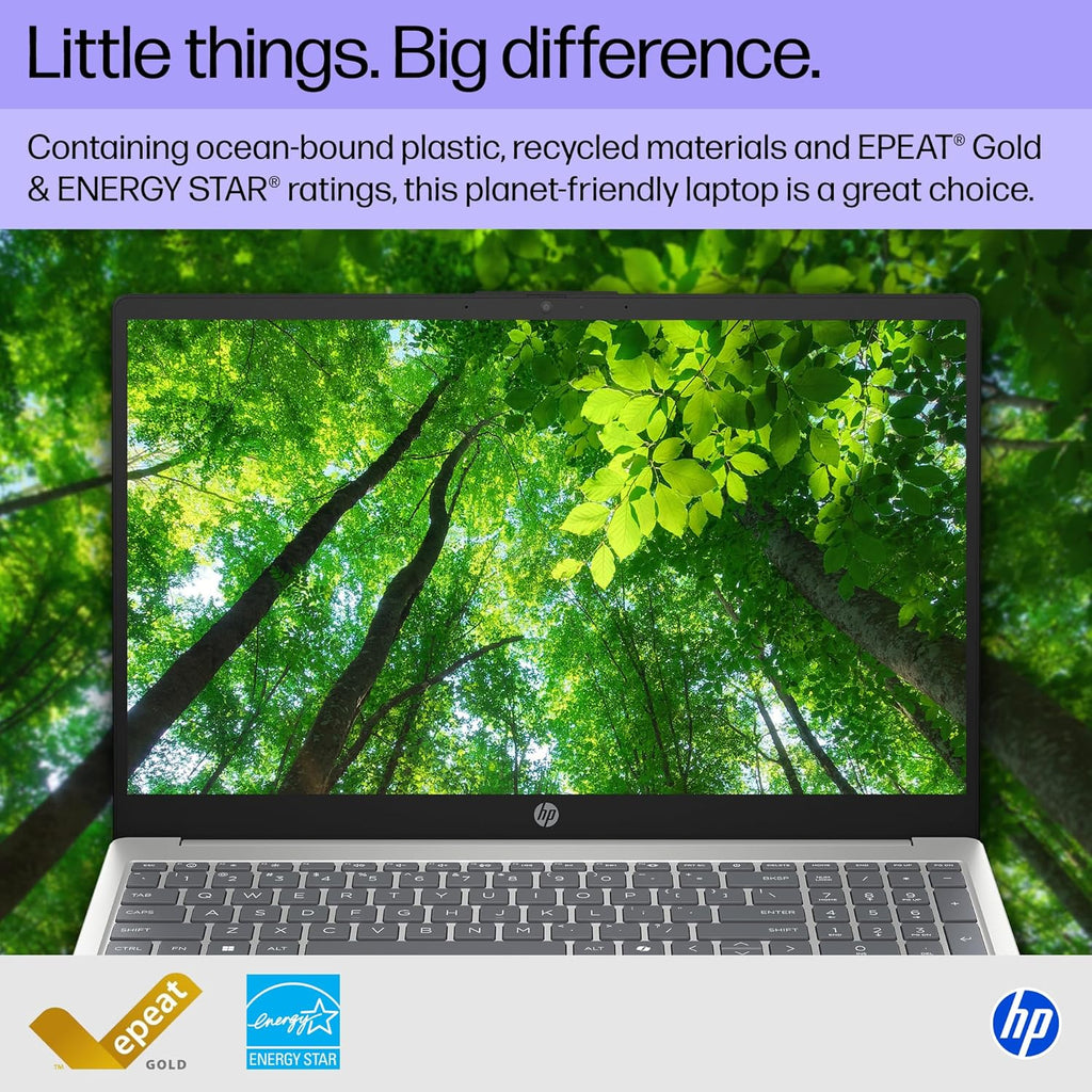15.6 Inch Laptop, HD Touchscreen Display, AMD Ryzen 3 7320U, 8 GB RAM, 128 GB SSD, AMD Radeon Graphics, Windows 11 Home in S Mode, Natural Silver, 15- Fc0099Nr