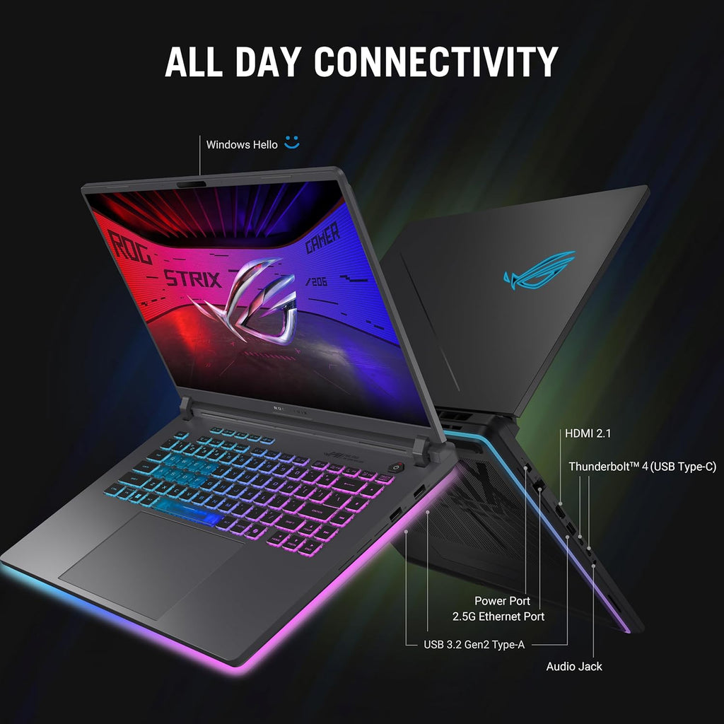 ROG Strix G16 (2025) Gaming Laptop, 16” FHD+ 16:10 165Hz/3Ms Display, NVIDIA® Geforce RTX™ 5060 Laptop GPU, Intel® Core™ I7 Processor 14650HX, 16GB DDR5, 1TB Gen 4 SSD, Wi-Fi 7, Windows 11 Home