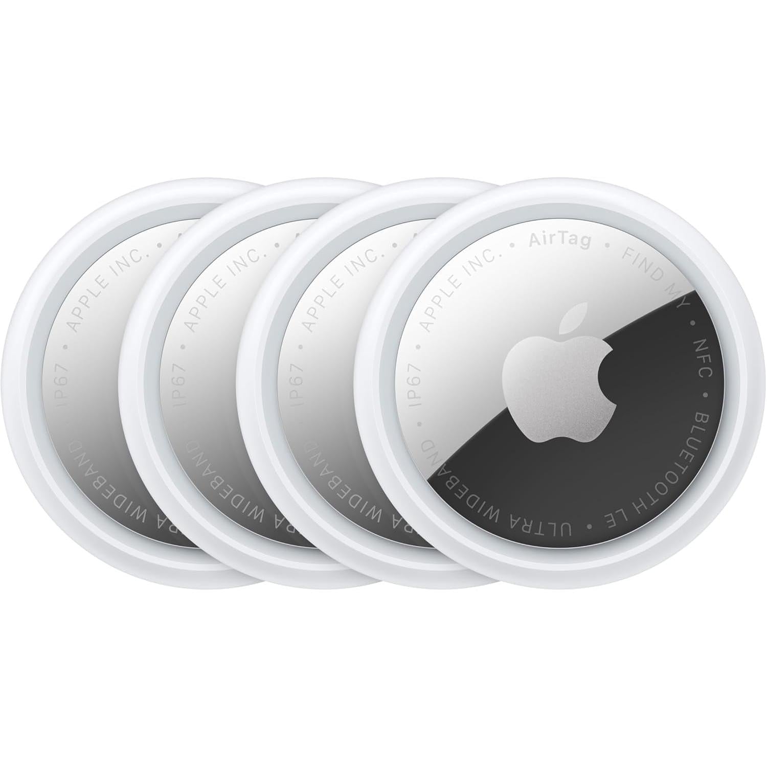 Airtag (2Nd Generation) - 4 Pack: Tracker for Keychain, Wallet, and More; Locator with Sound; Simple One-Tap Setup with Iphone or Ipad; Key Finder with up to 1.5X Precision Finding Range*