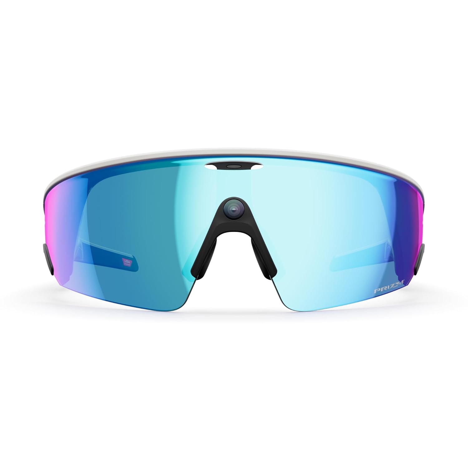 Elevate Your Game with Oakley Meta Vanguard: Cutting-Edge Wearable Tech in White and Prizm™ Sapphire