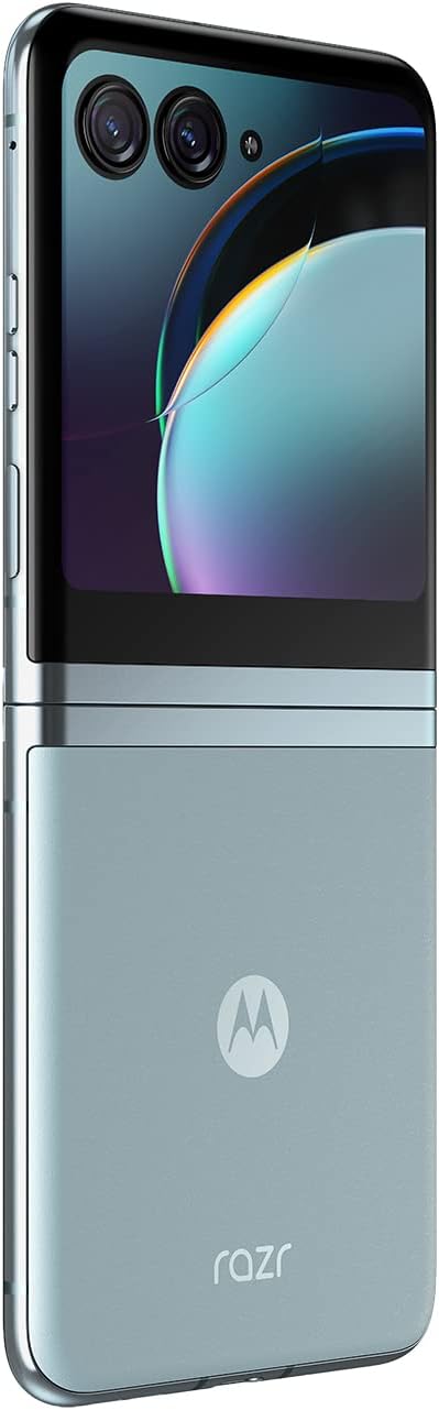 Motorola Razr+ 2023 - Unlocked Flip Smartphone with 8GB RAM, 256GB Storage, and Stunning 32MP Camera in Blue