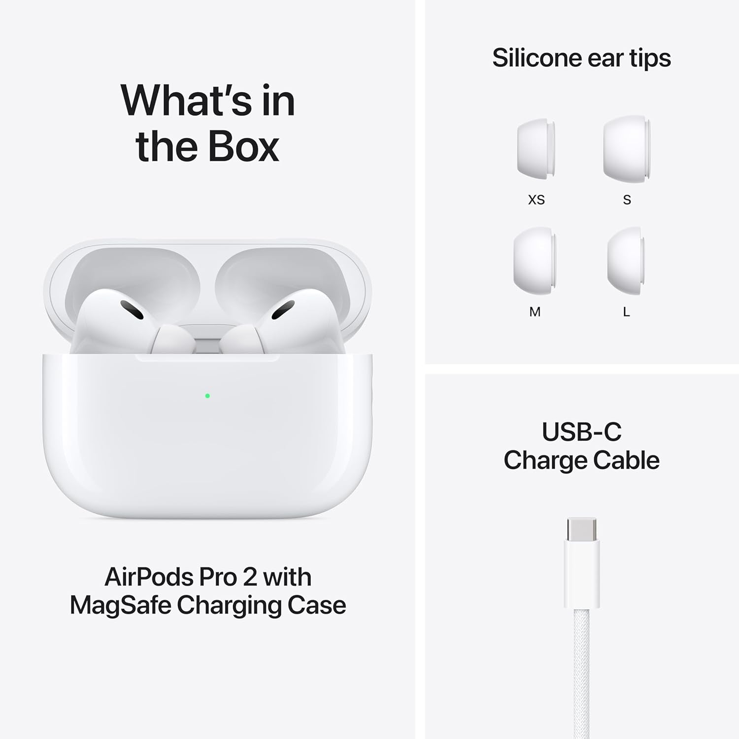 Airpods Pro (2Nd Generation) Wireless Ear Buds with USB-C Charging, up to 2X More Active Noise Cancelling Bluetooth Headphones, Transparency Mode, Adaptive, Personalized Spatial Audio, White