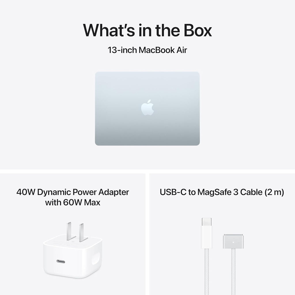 2026 Macbook Air 13-Inch Laptop with M5 Chip: Built for AI, 13.6-Inch Liquid Retina Display, 16GB Unified Memory, 512GB SSD, 12MP Center Stage Camera, Touch ID, Wi-Fi 7; Sky Blue
