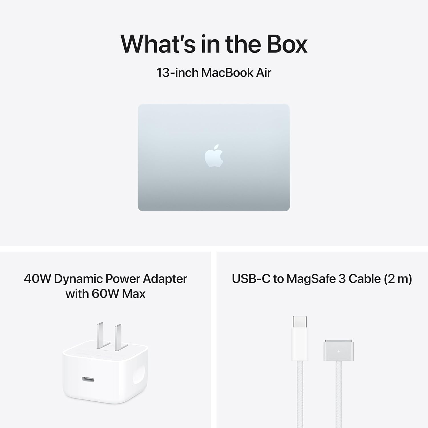 2026 Macbook Air 13-Inch Laptop with M5 Chip: Built for AI, 13.6-Inch Liquid Retina Display, 16GB Unified Memory, 512GB SSD, 12MP Center Stage Camera, Touch ID, Wi-Fi 7; Sky Blue