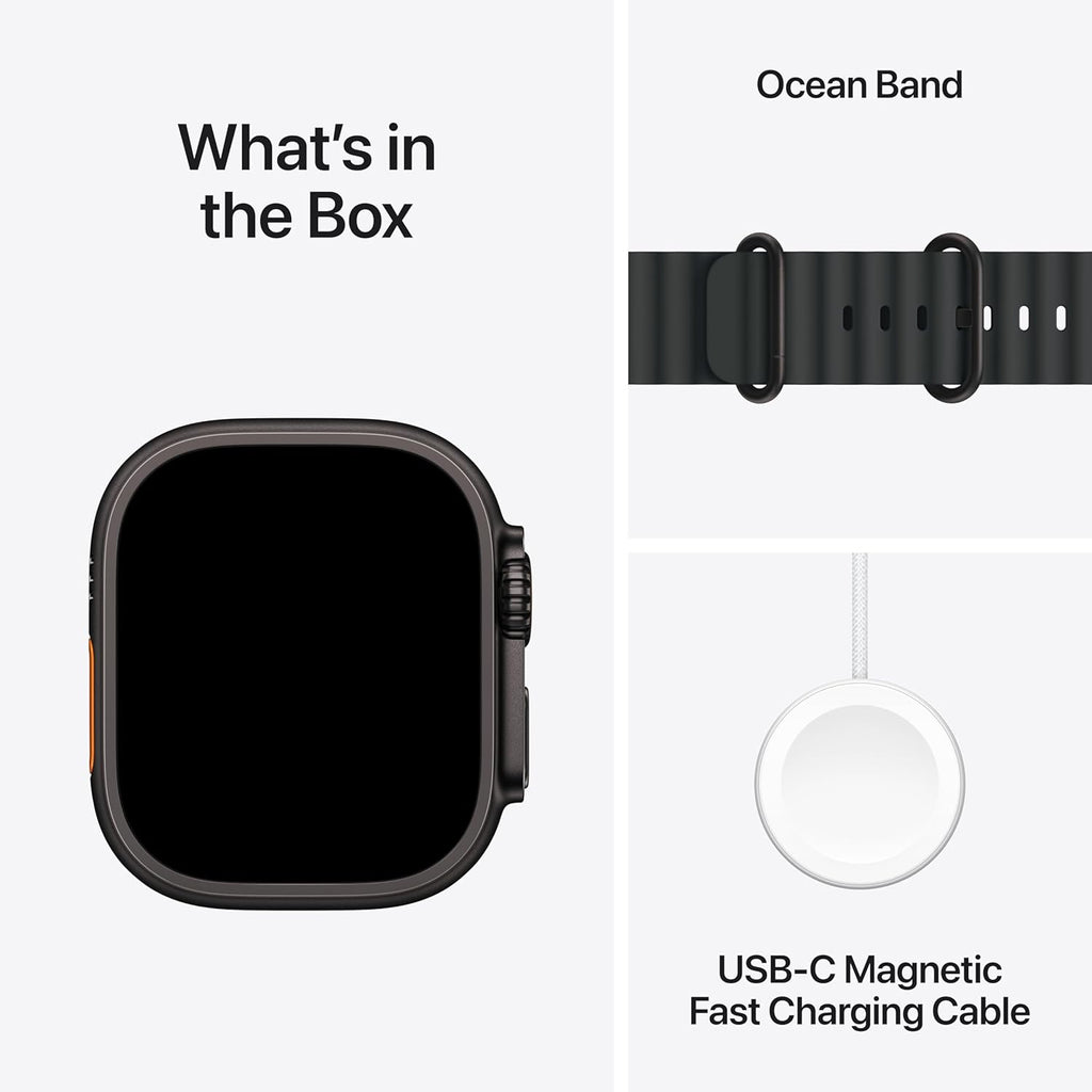 Watch Ultra 3 [GPS + Cellular 49Mm] Running & Multisport Smartwatch W/Rugged Titanium Case W/Black Ocean Band. Satellite Communications, Advanced Health & Fitness Tracking