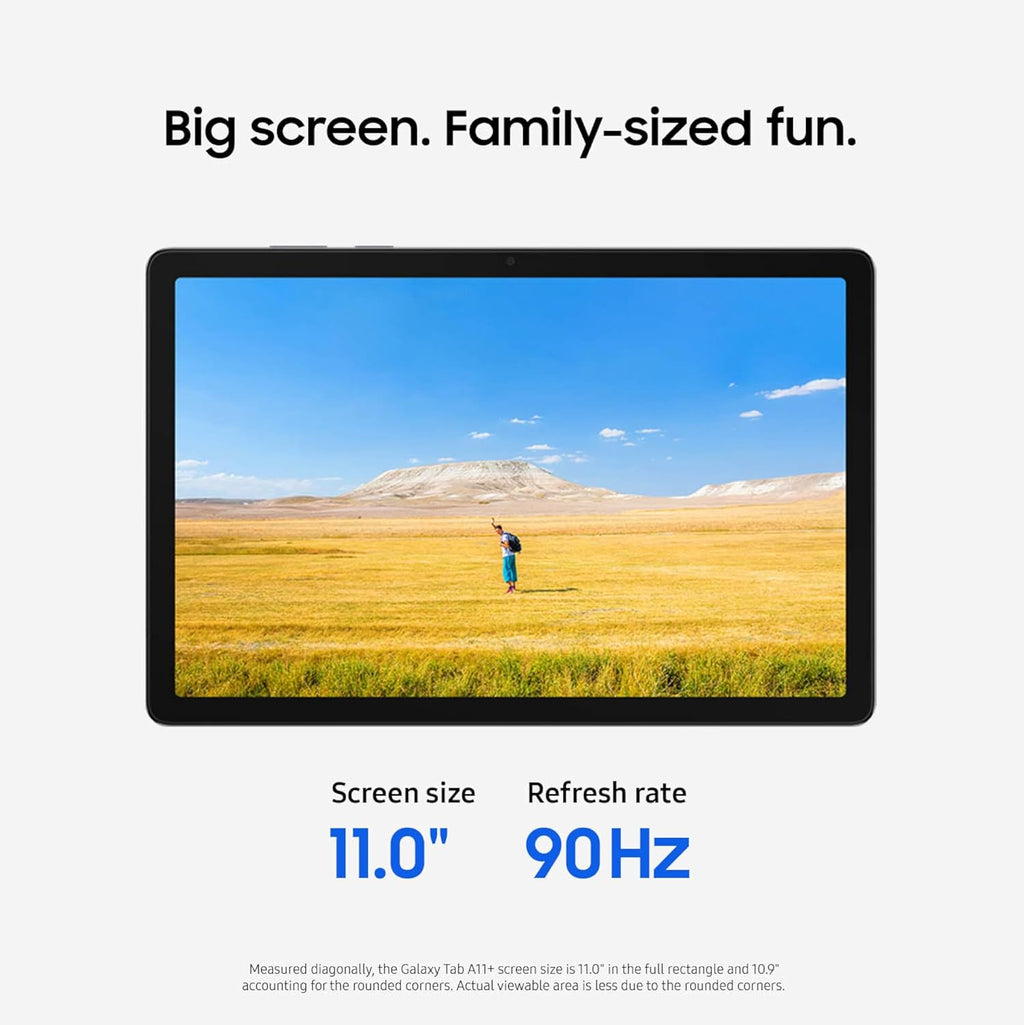 Galaxy Tab A11+ 8GB RAM, 256GB Storage, Optimized Performance, Long Lasting Battery, Expandable Storage, Large Display, Dolby Atmos Speakers, AI Assist, Slim, Light, 2 Year Warranty, Gray