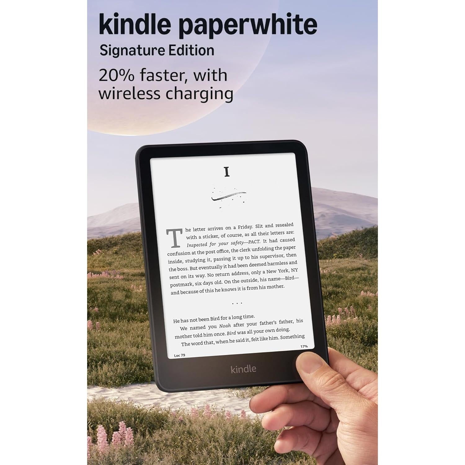 Kindle Paperwhite Signature Edition 32GB (Newest Model) – 20% Faster with Auto-Adjusting Front Light, Wireless Charging, and Weeks of Battery Life – Metallic Black