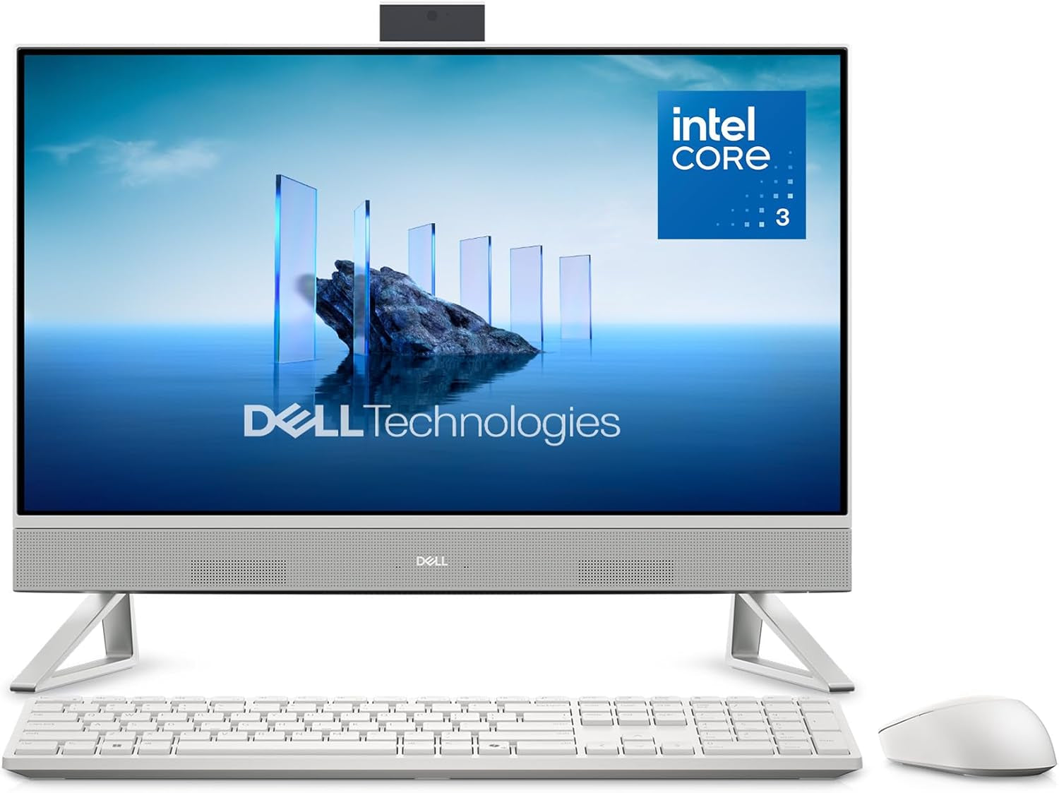 24 All-In-One Desktop Ec24250-23.8-Inch FHD Display, Intel Core 3 Processor 100U, Intel Graphics, 8GB DDR5 RAM, 512GB SSD, Windows 11 Home, Onsite Service+6 Months Retail Migrate - White
