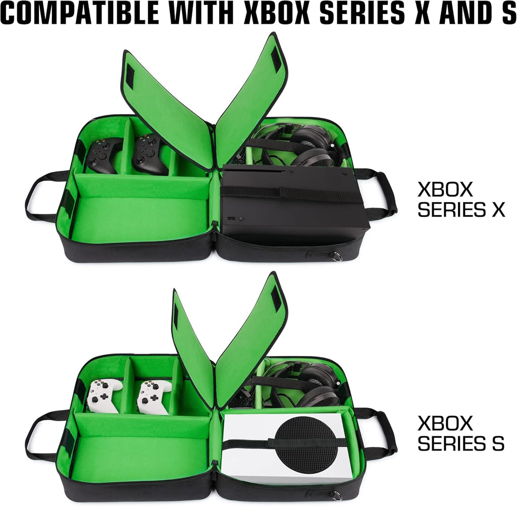 Xbox Series X Carrying Case - Xbox Console Travel Case Compatible with Series X, Controller, External Storage, Expansion Cards, Headset, Power Box, Storage Hard Drive and More Accessories