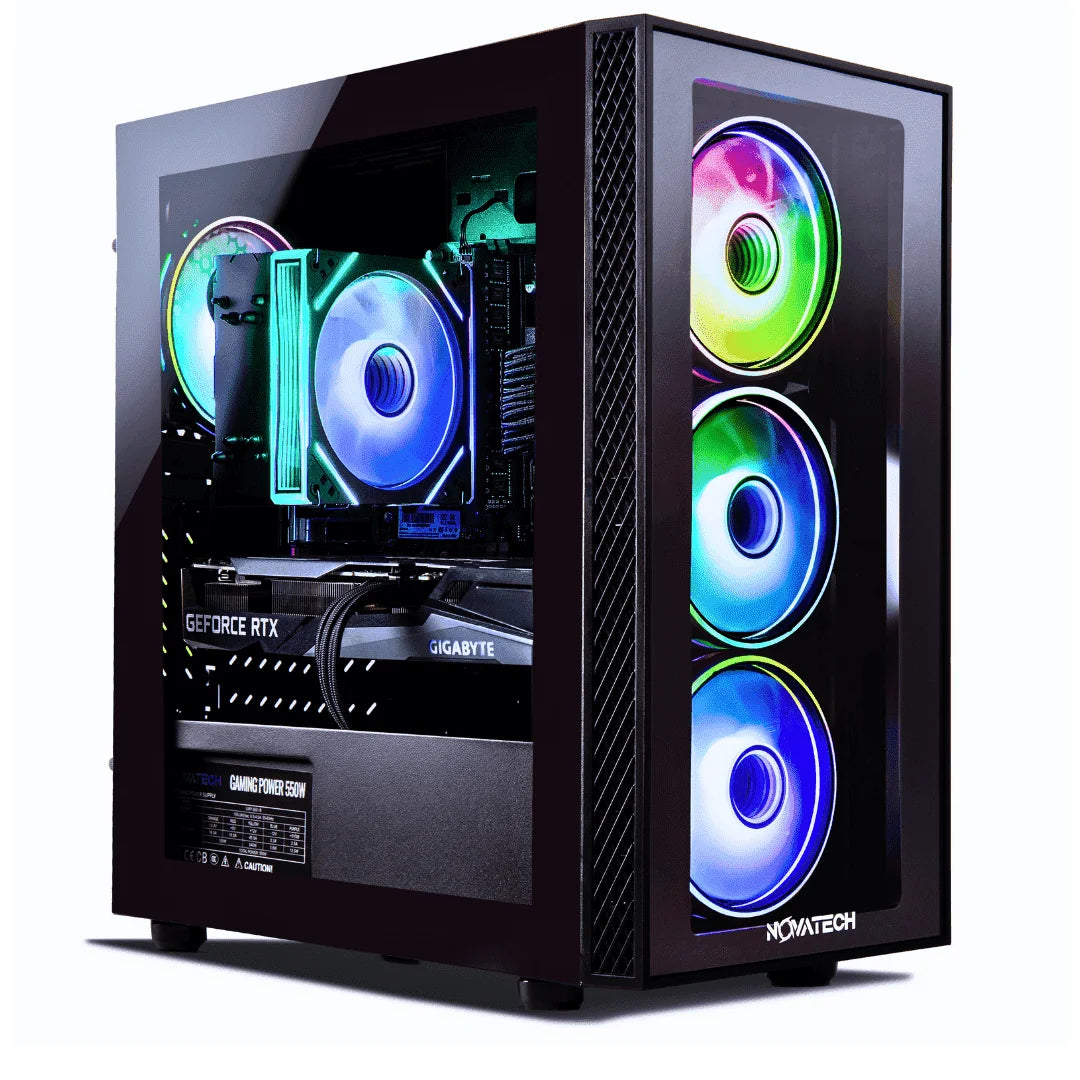 Phantom 2.0 Prebuilt Gaming PC Desktop Computer - RTX 3050 - Intel I7 Xeon 3.5Ghz - 16GB RAM - 512GB M.2 SSD Wifi/Bt, Win 11 - Gaming Computer Tower - Pre Built PC Gaming