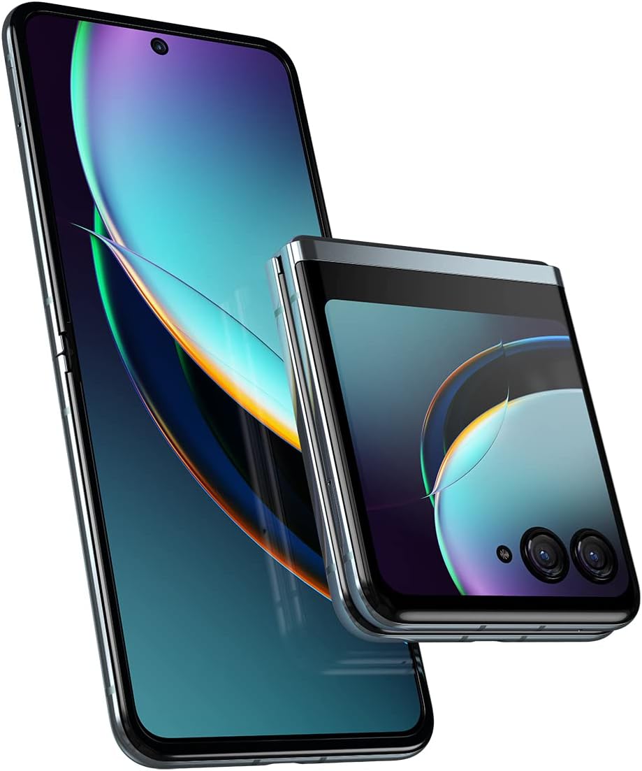 Motorola Razr+ 2023 - Unlocked Flip Smartphone with 8GB RAM, 256GB Storage, and Stunning 32MP Camera in Blue