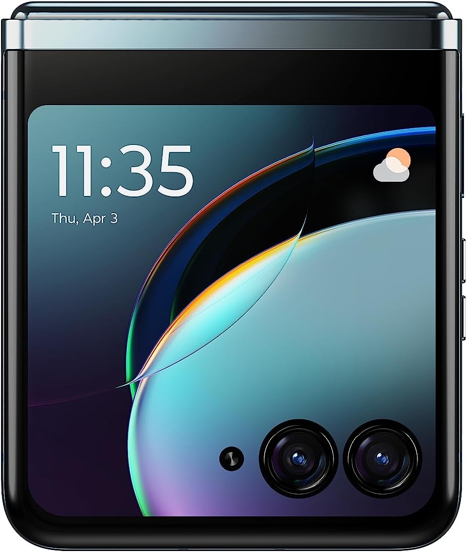 Motorola Razr+ 2023 - Unlocked Flip Smartphone with 8GB RAM, 256GB Storage, and Stunning 32MP Camera in Blue
