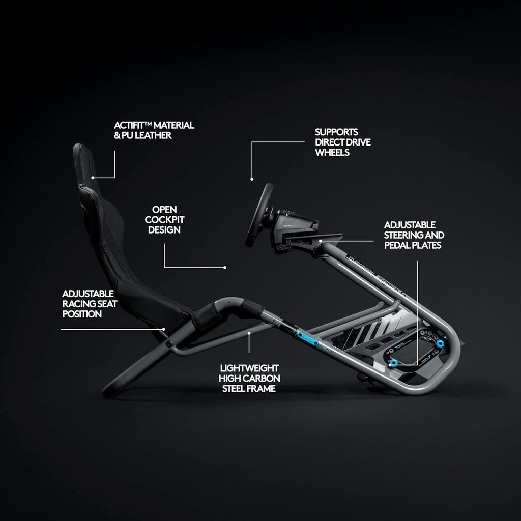 Trophy - Logitech G Edition Sim Racing Cockpit | Fully Adjustable | Direct Drive Support | Lightweight & Robust | Absolute Comfort Actifit