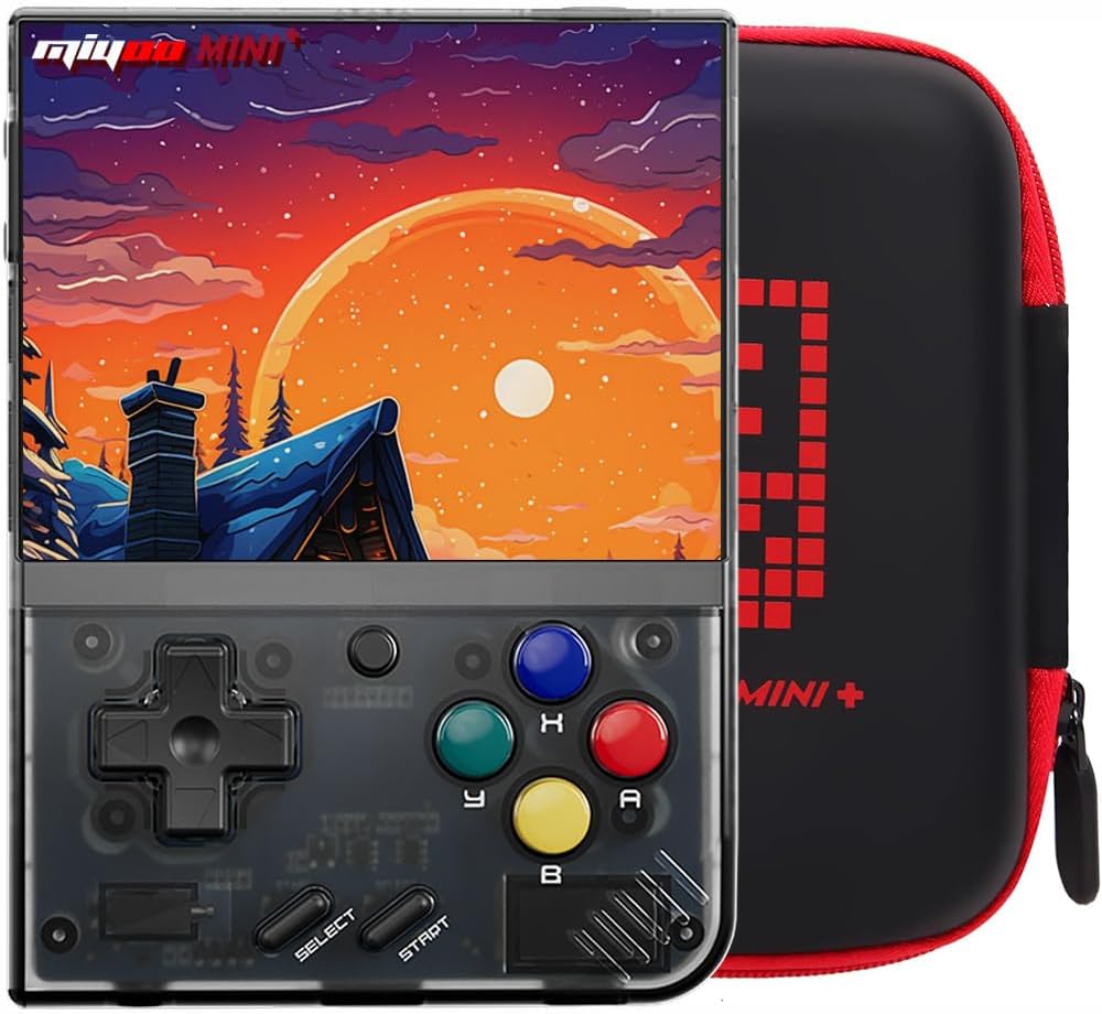 Experience Nostalgia with the Mini Plus Retro Emulator Handheld Game Console - Portable, Powerful, and Packed with 64GB of Classic Games!