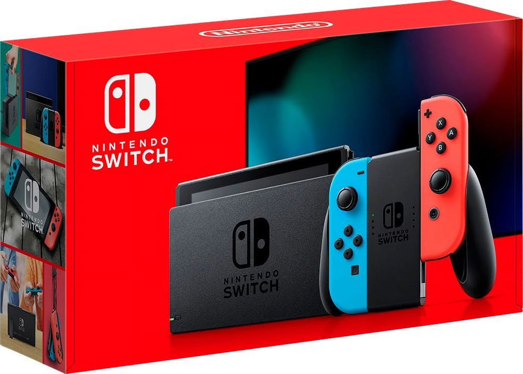 Switch Console with Neon Blue & Red Joy-Con.