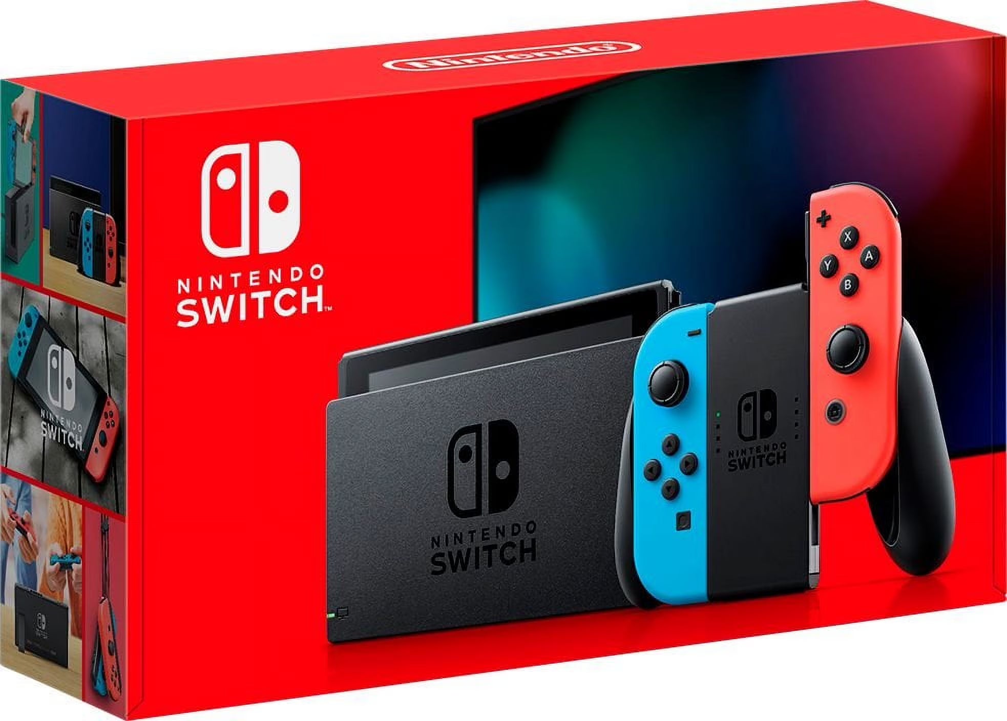 Switch Console with Neon Blue & Red Joy-Con.