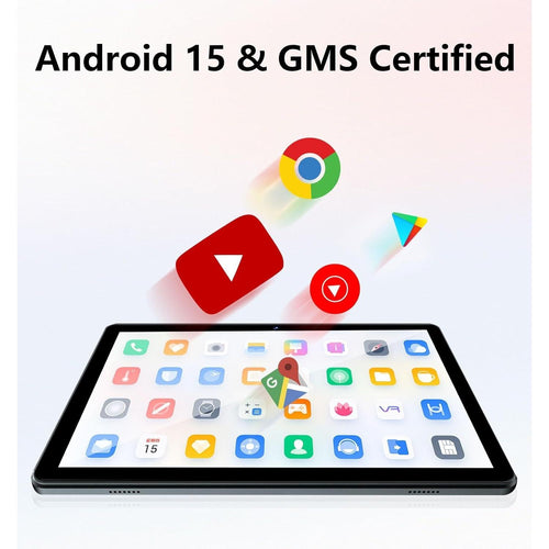 10.1 Inch Tablet, Android 15 Tablets 12GB(4+8) RAM / 64GB ROM / 1TB SD Card Expansion, 1280X800 IPS HD Touchscreen, 6000Mah Battery, Bluetooth 5.0, Dual Cameras, GMS, Dual Band Wifi, Black