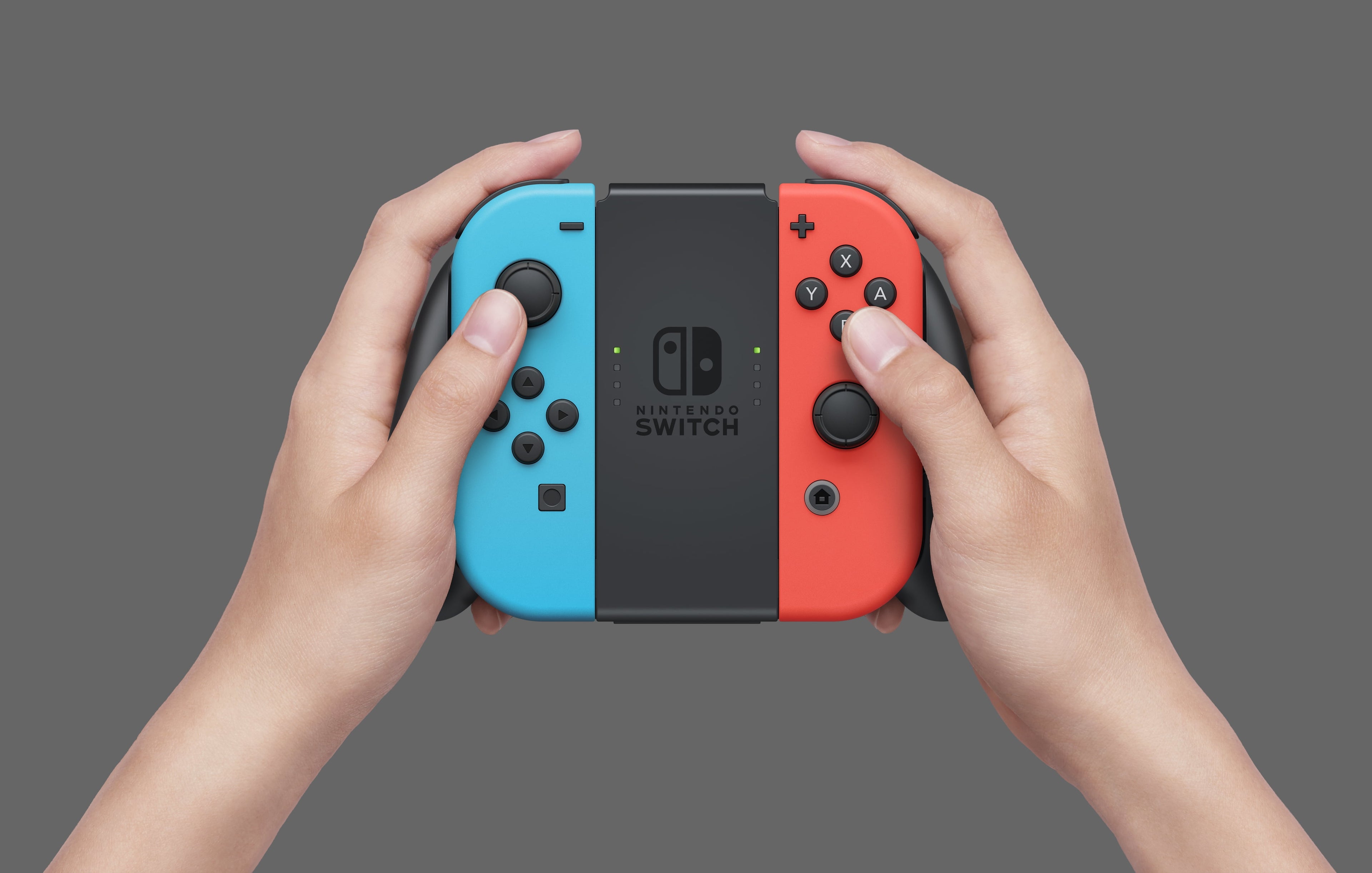 Switch Console with Neon Blue & Red Joy-Con.