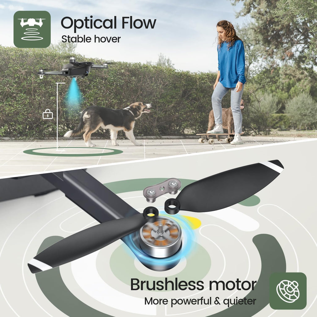HS175D GPS Drone with 4K Camera for Adults, under 249G, Foldable RC Quadcopter with Auto Return, 46 Mins Long Flight, Follow Me, Brushless Motor, Circle Fly, Waypoint Fly, Altitude Hold