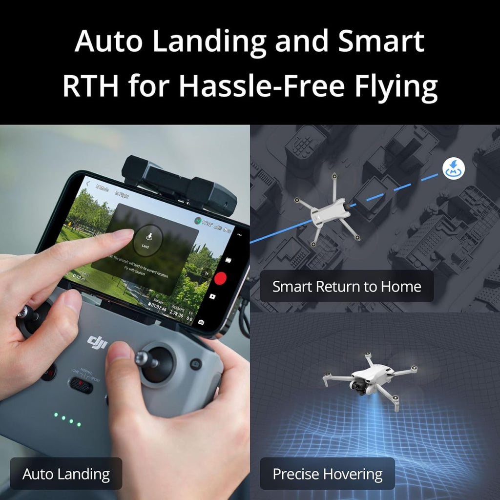 Mini 3 ( RC), Lightweight 3X Mechanical Gimbal Drones with Camera for Adults 4K, 38-Min Flight Time, up to 32800Ft (10Km) Video Transmission, Vertical Shooting, GPS Auto Return Integrated