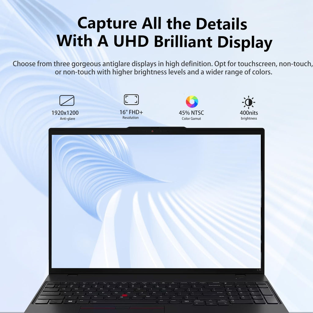 Thinkpad L16 Gen 2 Business AI Laptop, 16" FHD+, Intel Core Ultra 7 255U, 64GB DDR5, 1TB SSD, HDMI, Fingerprint, Backlit, Wi-Fi 6E, Long Battery Life, Windows 11 Pro, 7-In-1 USB-C Hub Bundle