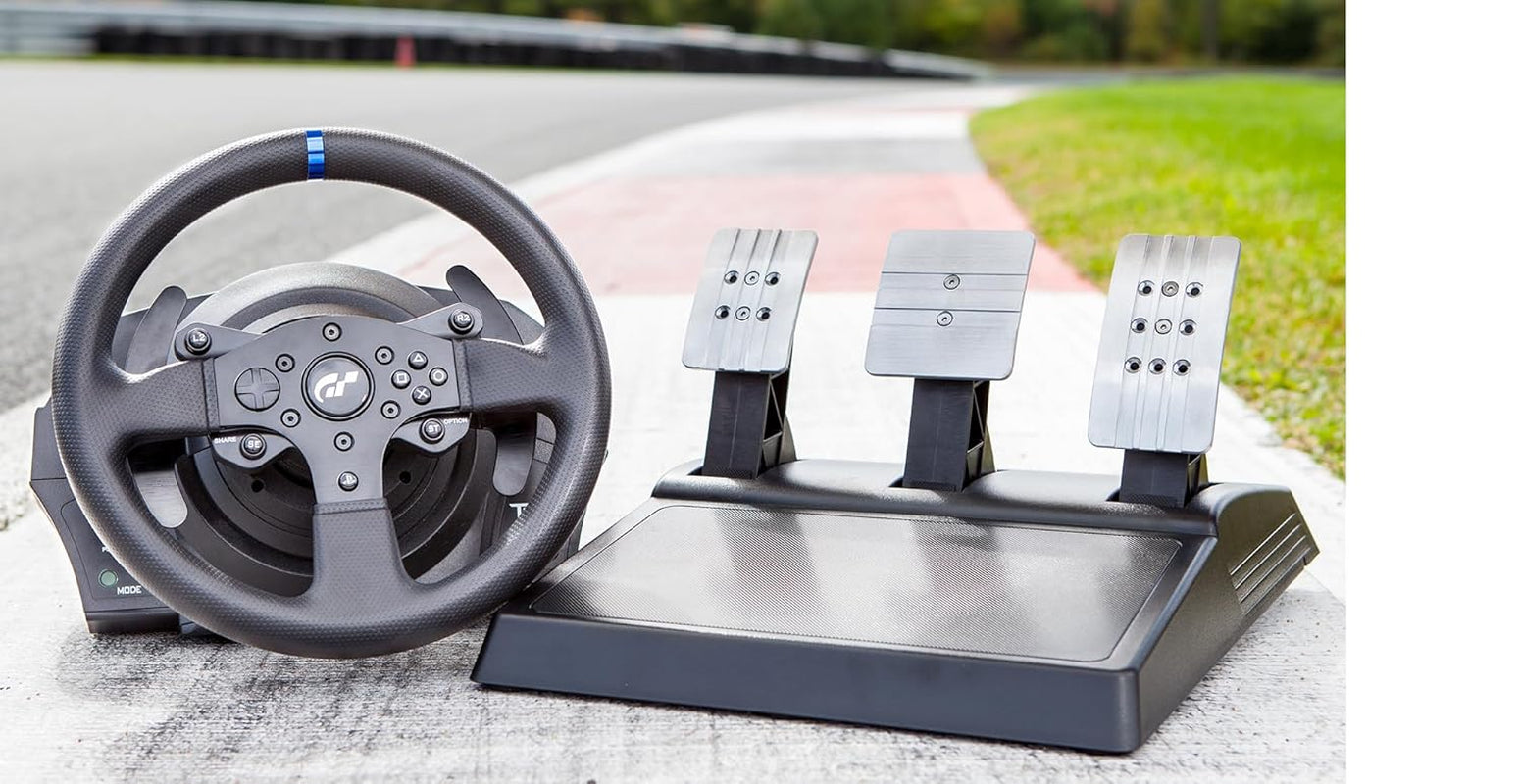 T300RS GT Steering Wheel Set – Premium Force Feedback Sim Racing Wheel & Pedals for PS5, PS4 & PC | Realistic Driving Simulator for Sim Racing