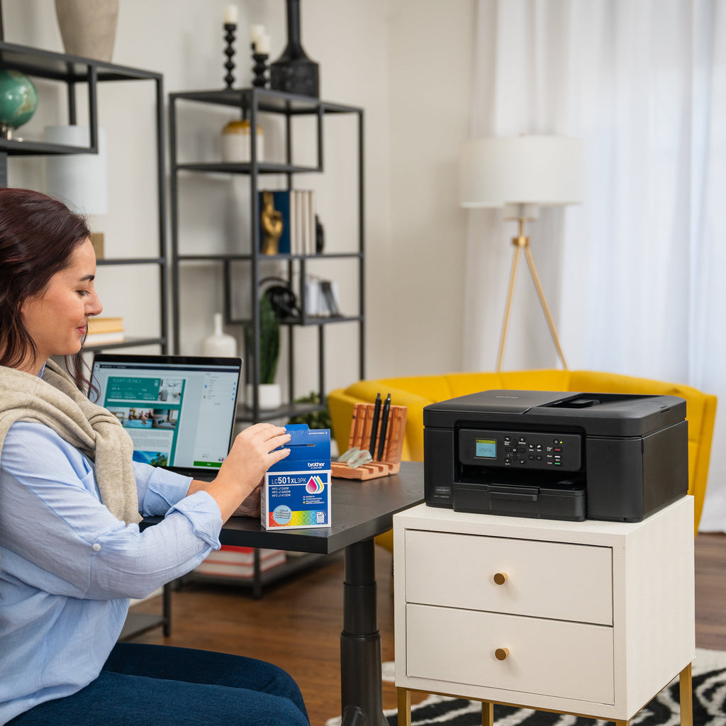 MFC-J1360DW Work Smart Wireless All-In-One Color Printer – Prints on Both Sides, Copies and Scans Multiple Pages, Easy-To-Use Color Display
