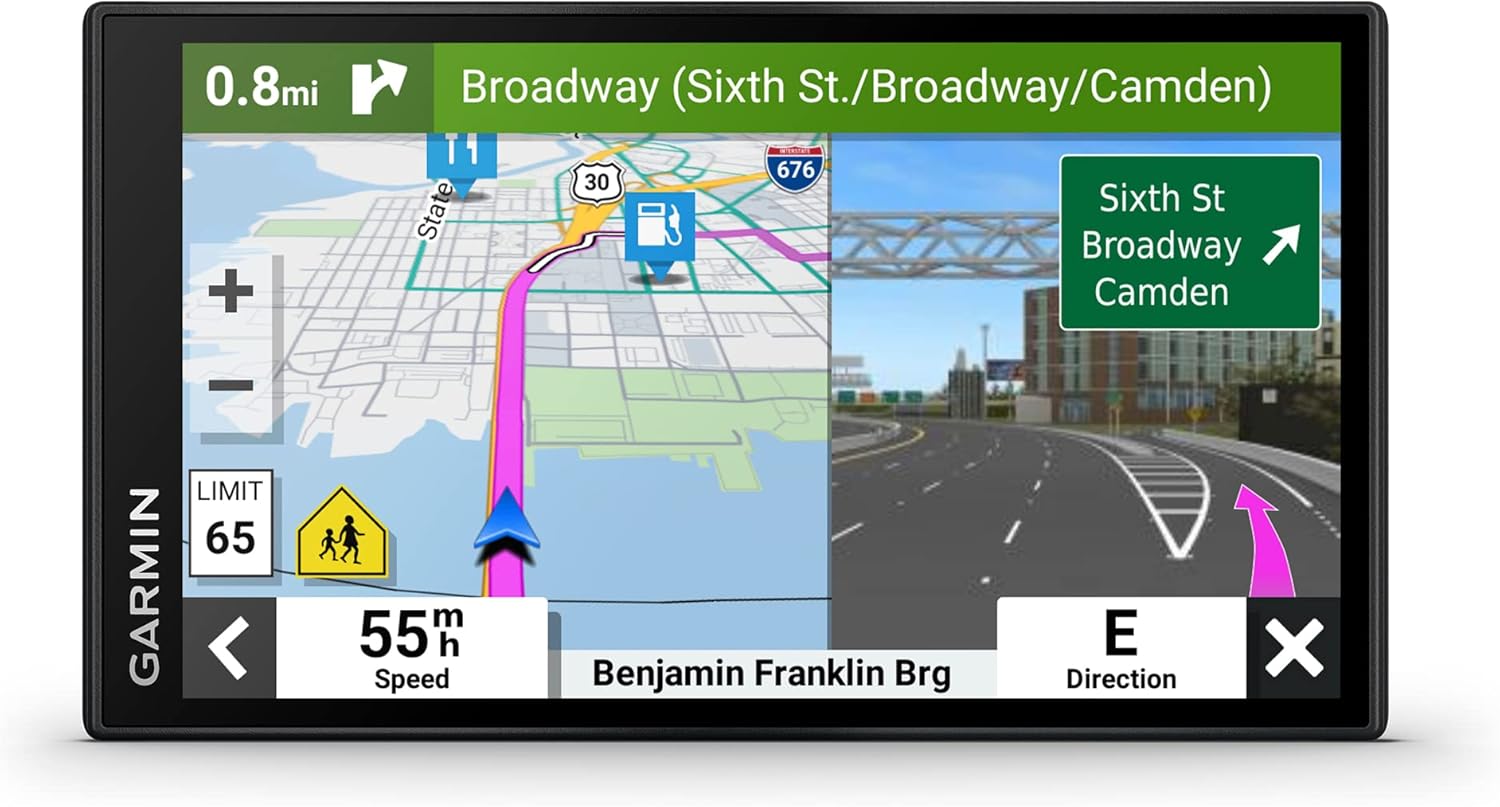 Garmin DriveSmart 66 - 6-Inch GPS Navigator with Voice Assist, Real-Time Traffic Updates, and Built-In Alexa for Safer Driving
