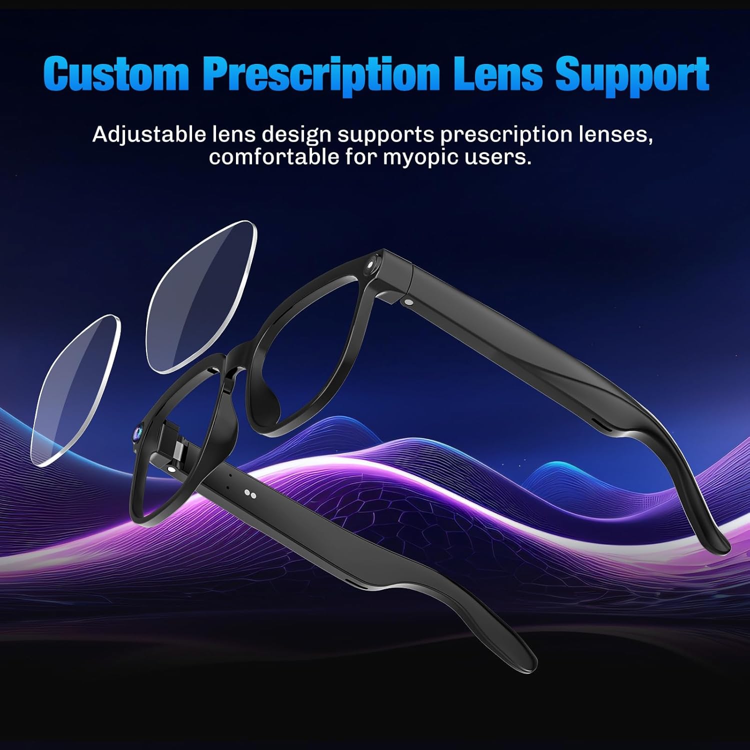 Revolutionary AI Smart Glasses with 4K Camera, Real-Time Translation, and Bluetooth Connectivity - Perfect for Travel and Content Creation