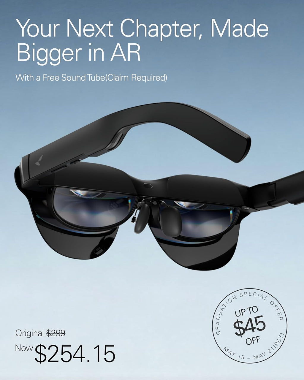 Experience the Future of Entertainment with Air 4 Pro AR/XR Glasses - Stunning 201" HDR10 Display, Vision 4000 Chip, and Premium Bang & Olufsen Audio for Gaming and Movies on iPhone, Android, and More!