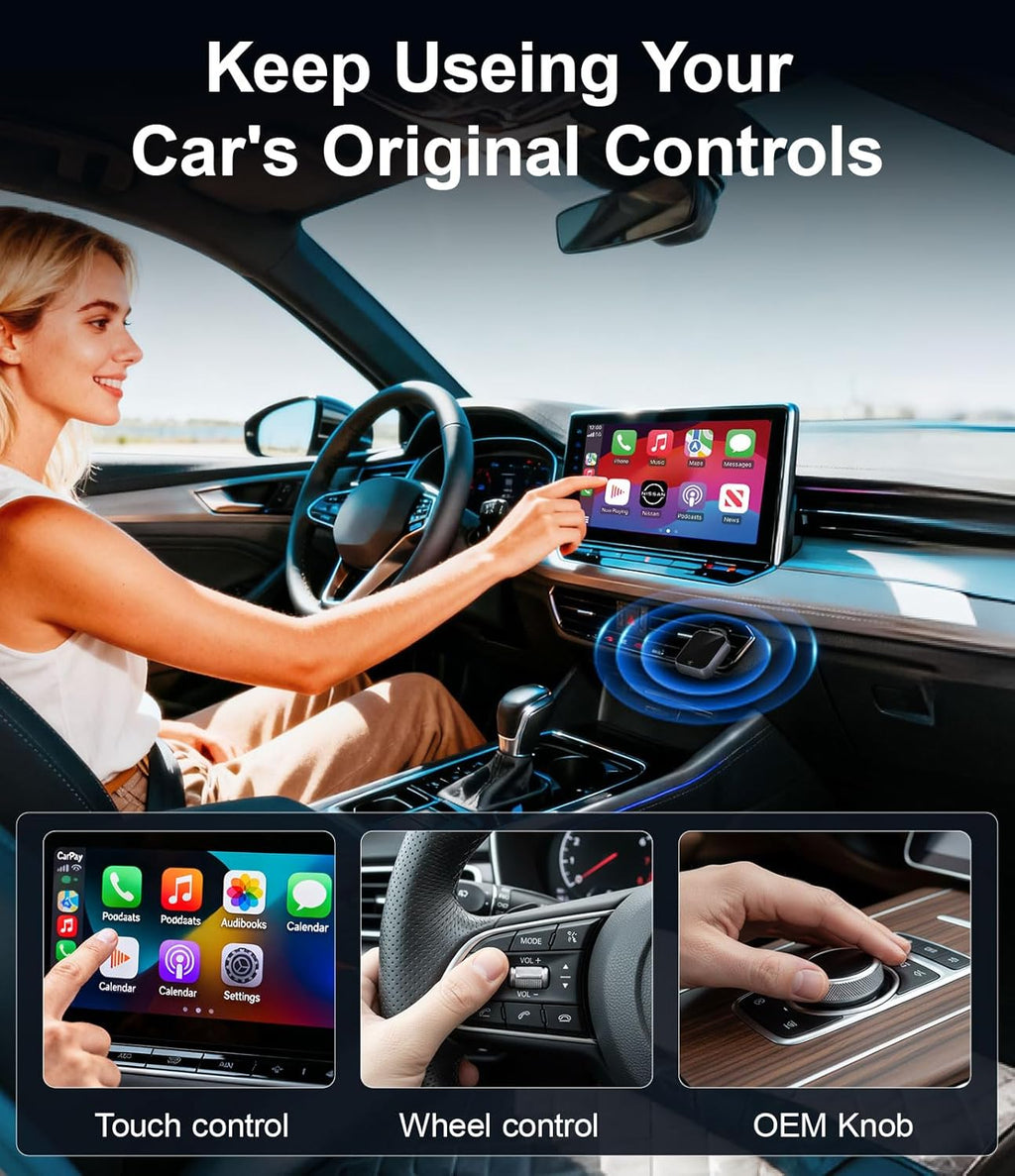 Transform Your Driving Experience with the Wireless Carplay Adapter for iPhone - Effortless Connectivity, Zero Audio Lag, and Seamless Integration