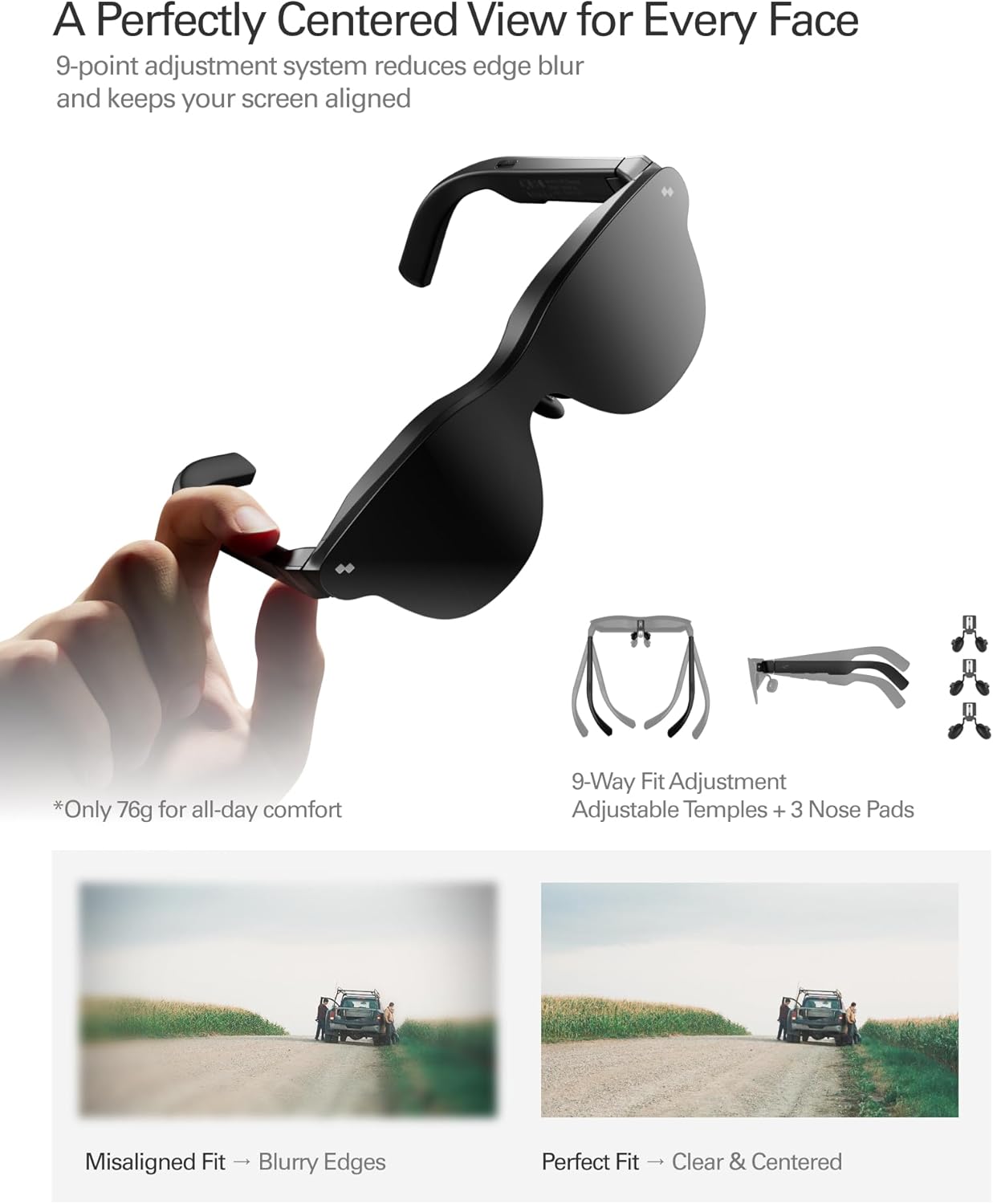 Experience the Future of Entertainment with Air 4 Pro AR/XR Glasses - Stunning 201" HDR10 Display, Vision 4000 Chip, and Premium Bang & Olufsen Audio for Gaming and Movies on iPhone, Android, and More!