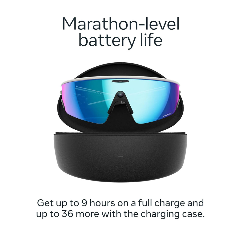 Elevate Your Game with Oakley Meta Vanguard: Cutting-Edge Wearable Tech in White and Prizm™ Sapphire