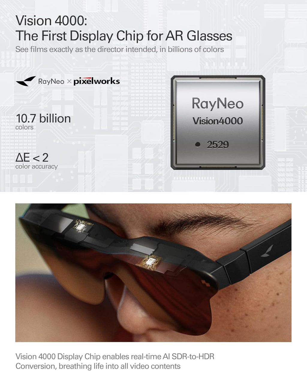 Experience the Future of Entertainment with Air 4 Pro AR/XR Glasses - Stunning 201" HDR10 Display, Vision 4000 Chip, and Premium Bang & Olufsen Audio for Gaming and Movies on iPhone, Android, and More!