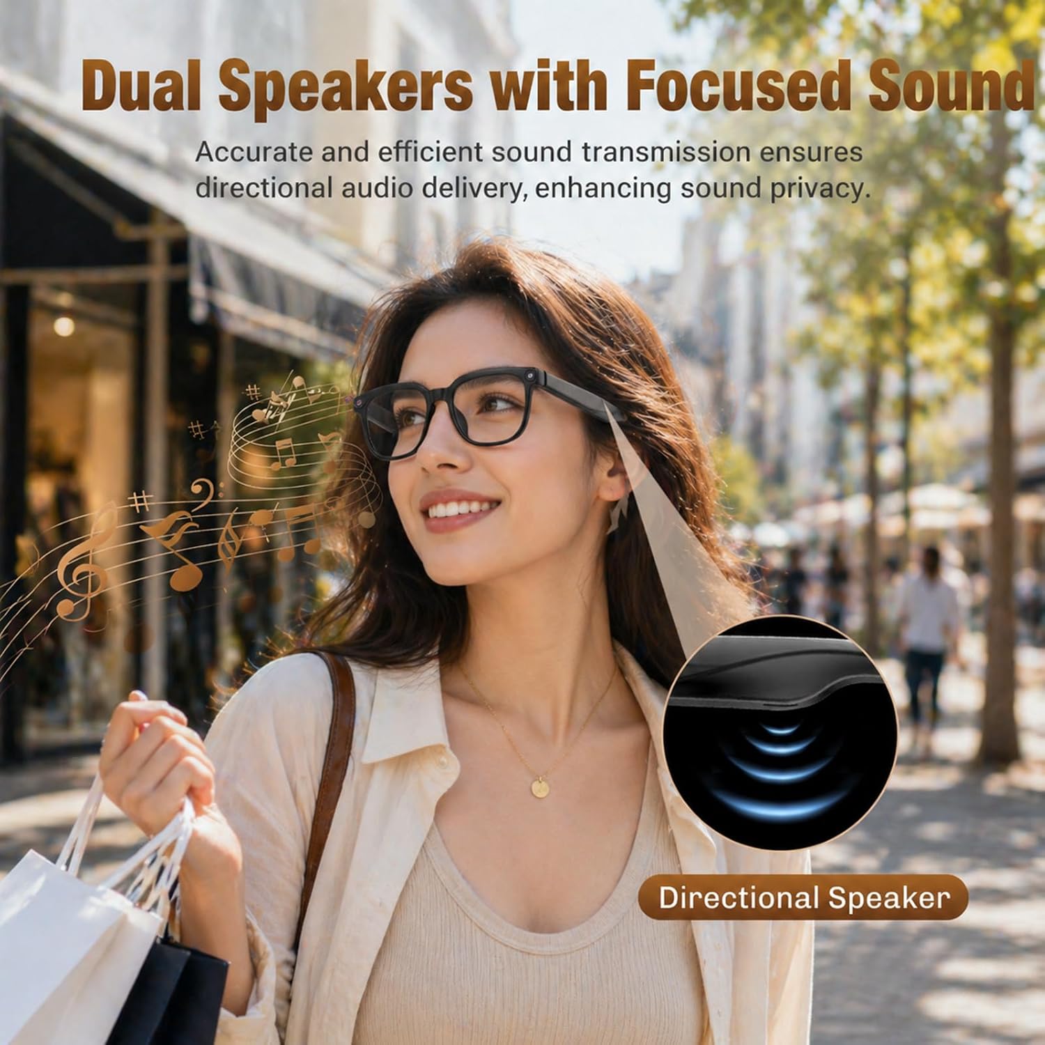 Revolutionary AI Smart Glasses with 4K Camera, Real-Time Translation, and Bluetooth Connectivity - Perfect for Travel and Content Creation